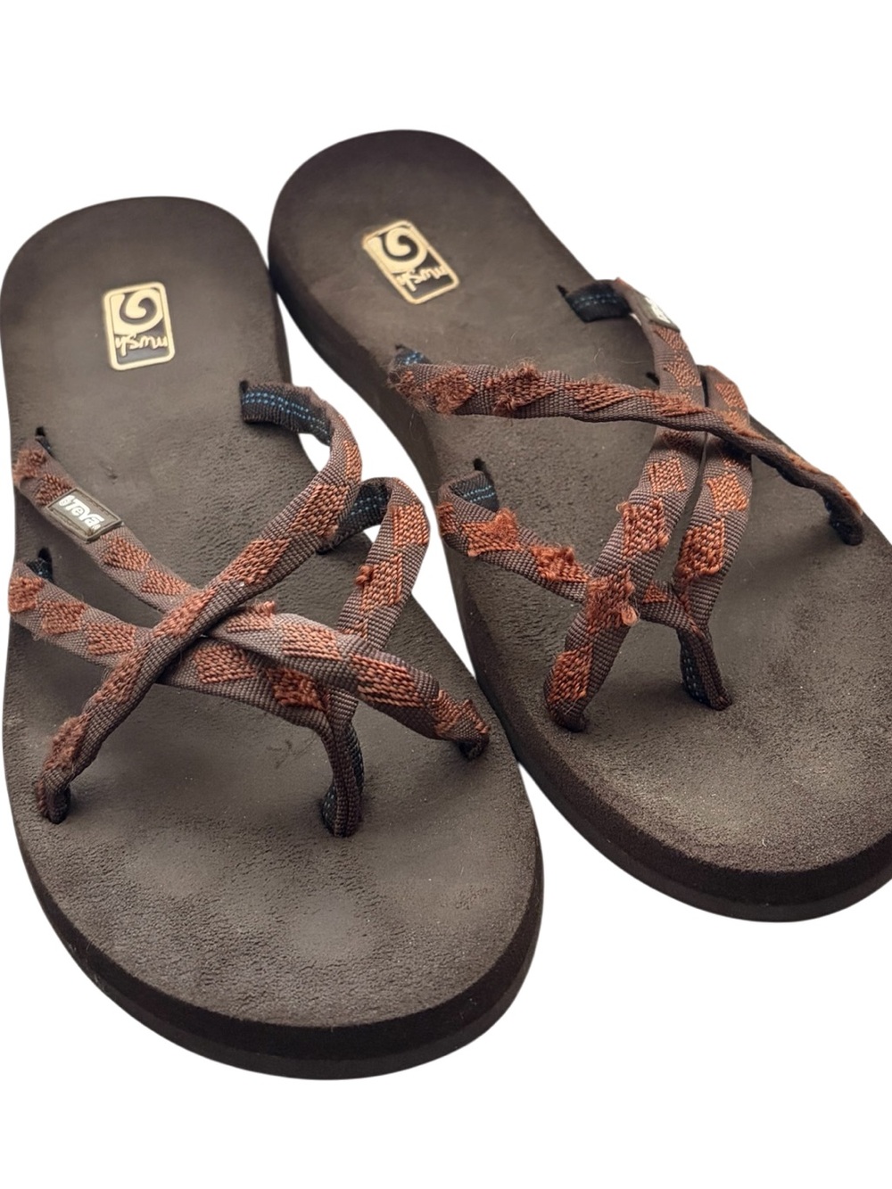Teva Mush Women’s Size 10 Strappy Sandals Brown Rust Flip Flops